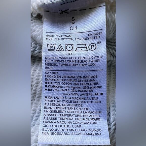 Old Navy Striped Pullover Relaxed Front Pocket V-Neck Hoodie Sweatshirt. Small. - Picture 7 of 7